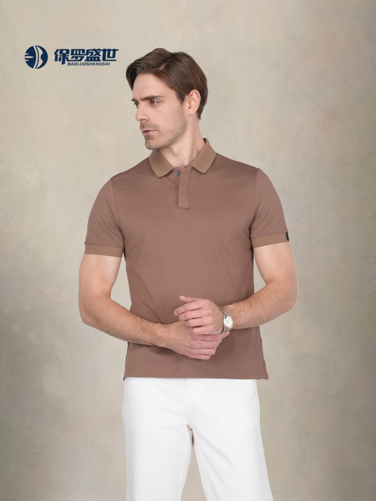 BL877-4桑蚕丝POLO衫男款